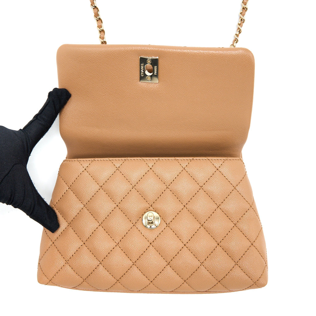 chanel-small-coco-handle-caviar-brown-ghw