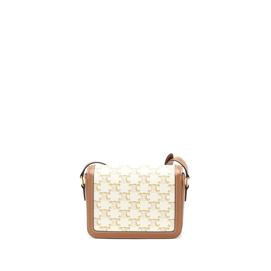 celine-teen-triomphe-bag-triomphe-canvas-calfskin-white-ghw