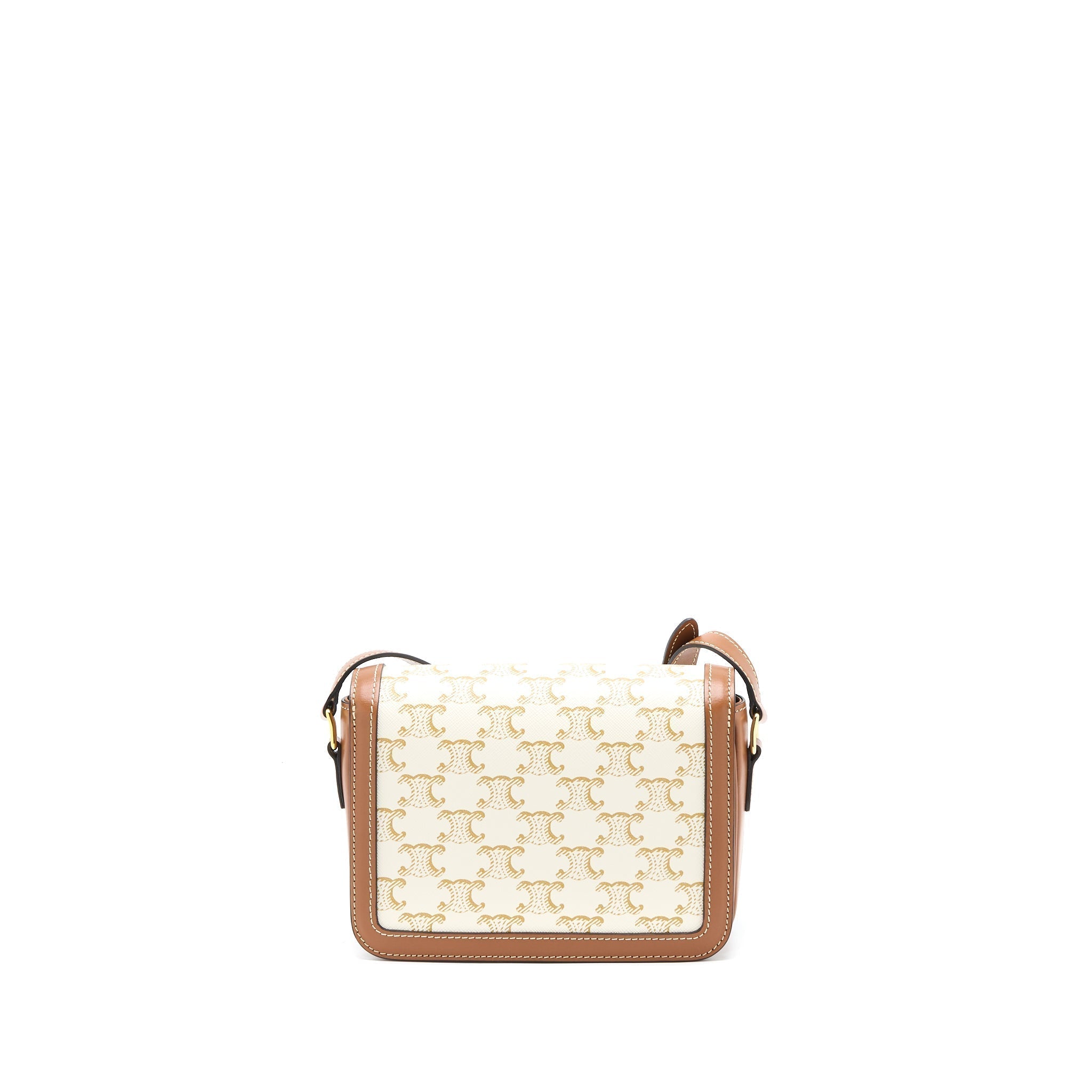 celine-teen-triomphe-bag-triomphe-canvas-calfskin-white-ghw