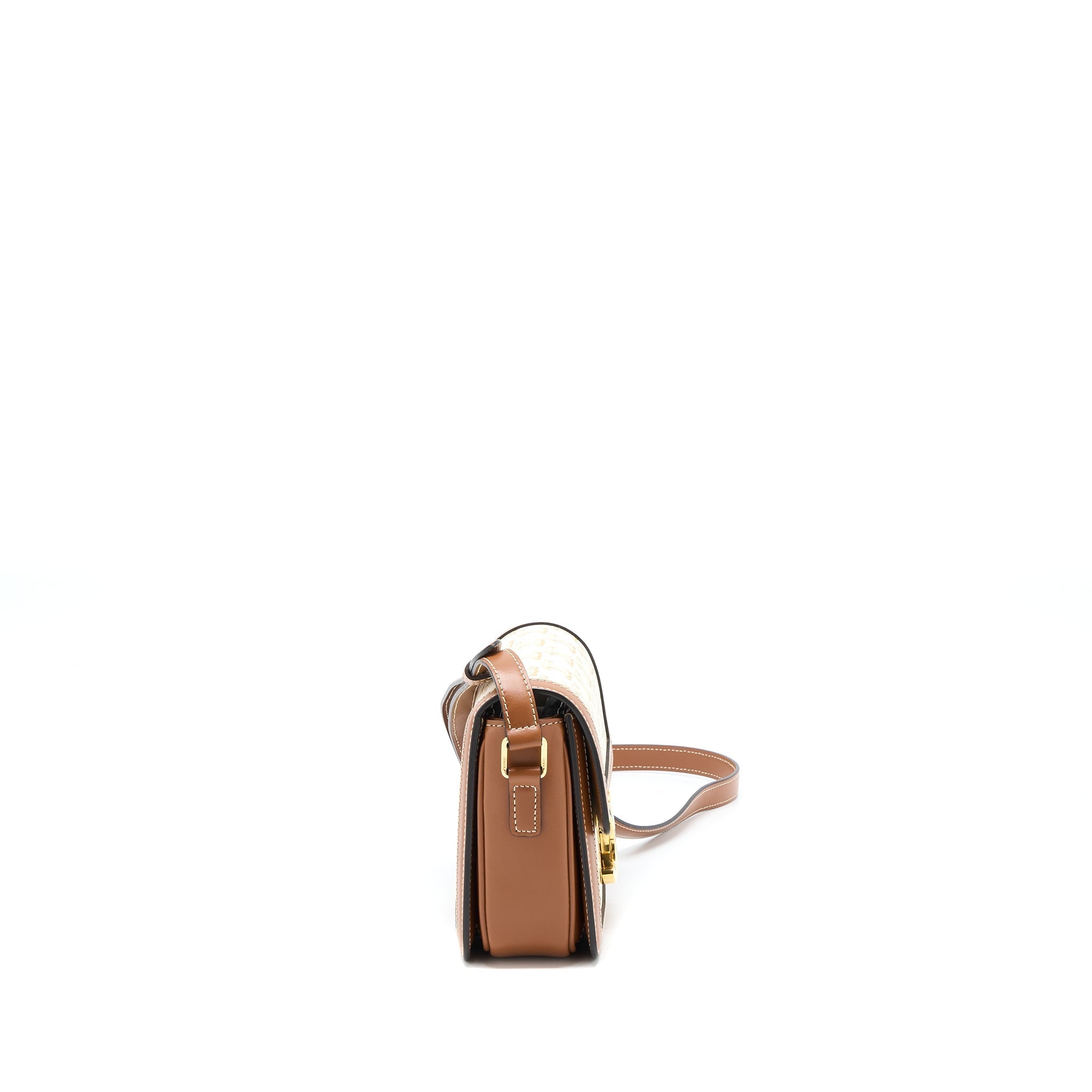 celine-teen-triomphe-bag-triomphe-canvas-calfskin-white-ghw