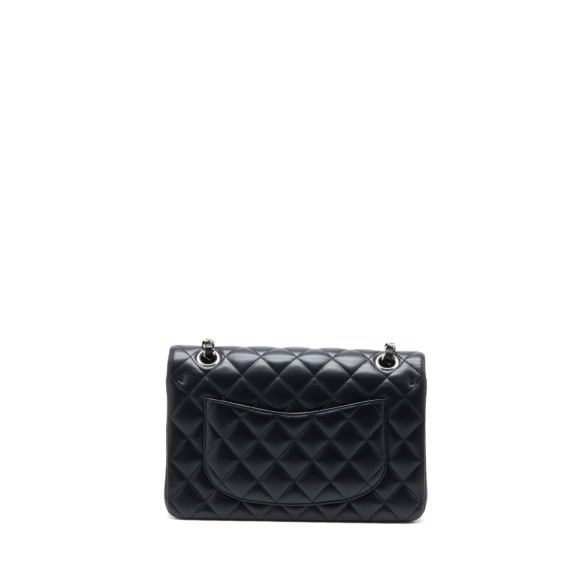 chanel-small-classic-double-flap-bag-lambskin-black-shw-1