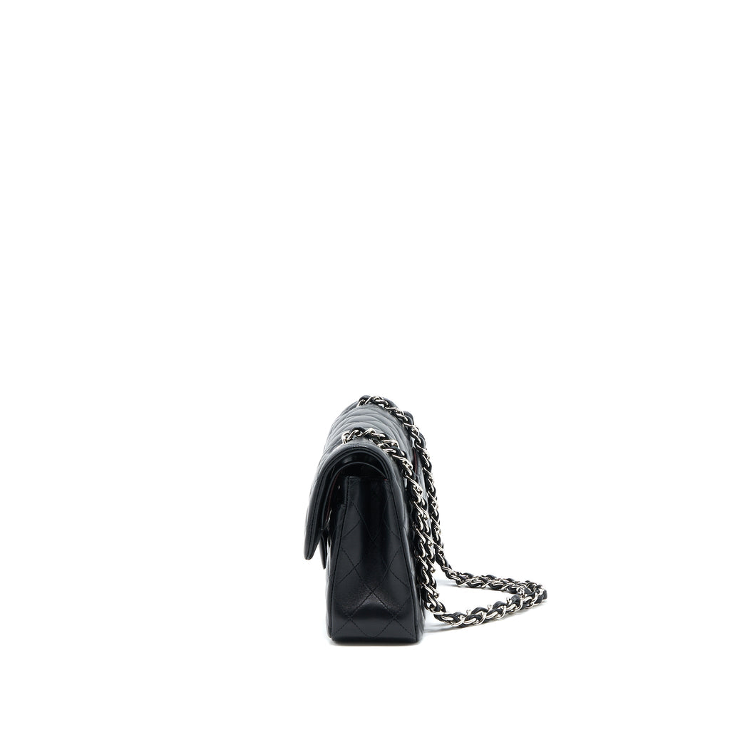 chanel-small-classic-double-flap-bag-lambskin-black-shw-1