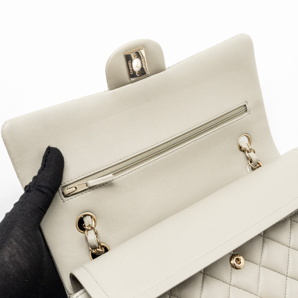 chanel-medium-classic-double-flap-bag-lambskin-light-grey-lghw-microchip-copy-1