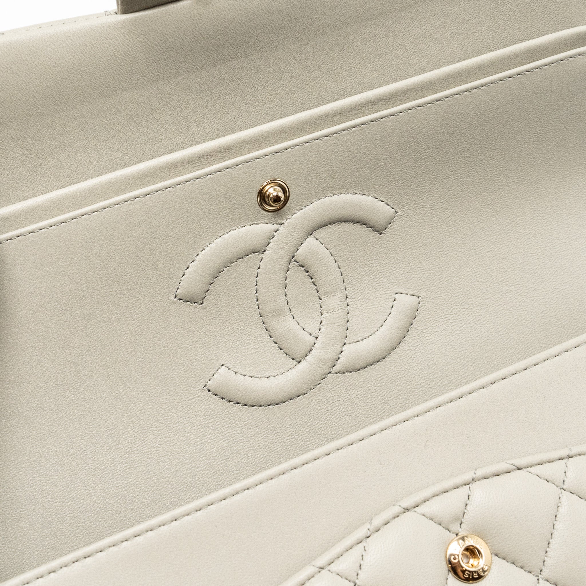 chanel-medium-classic-double-flap-bag-lambskin-light-grey-lghw-microchip-copy-1
