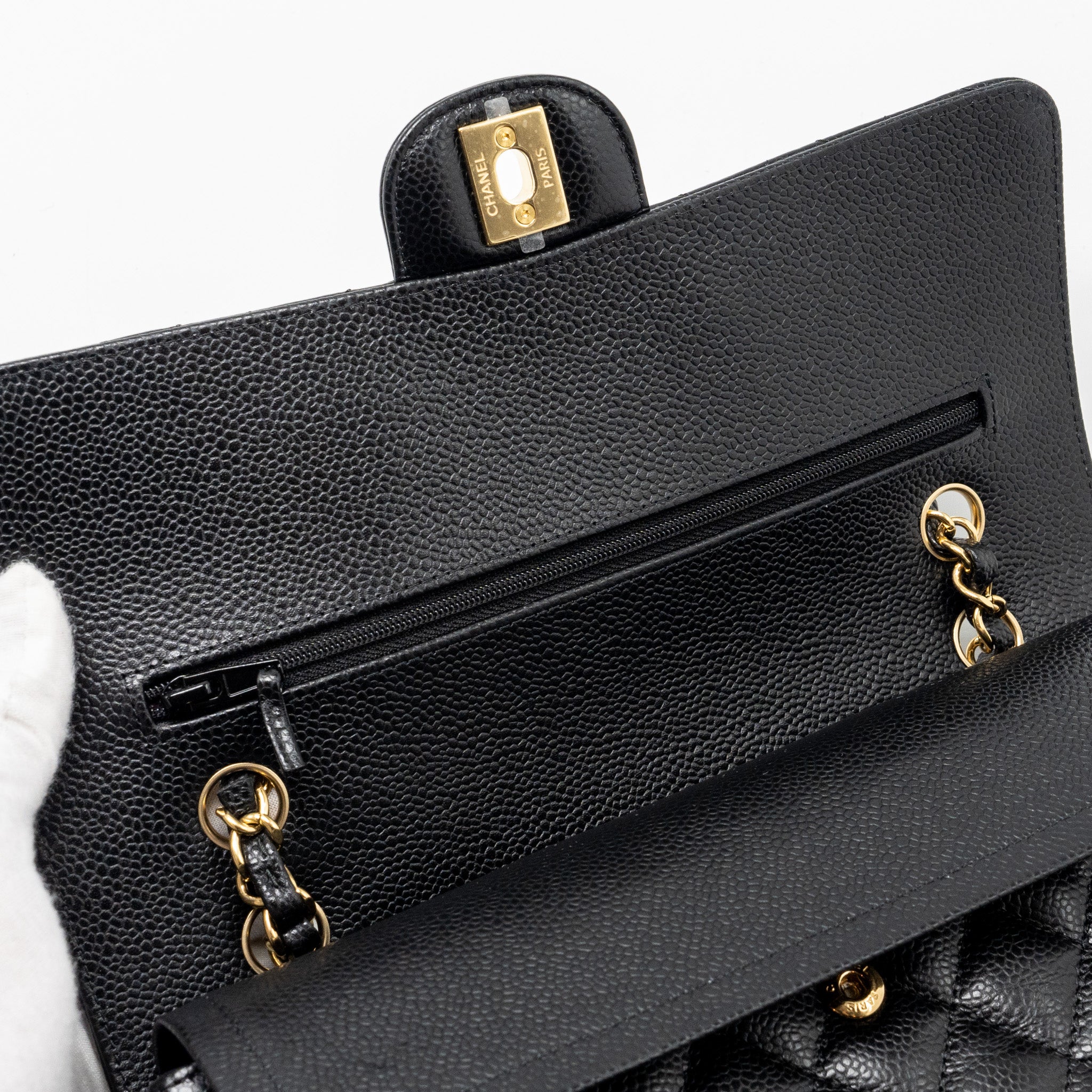 chanel-medium-classic-double-flap-bag-caviar-black-ghw-microchip-9