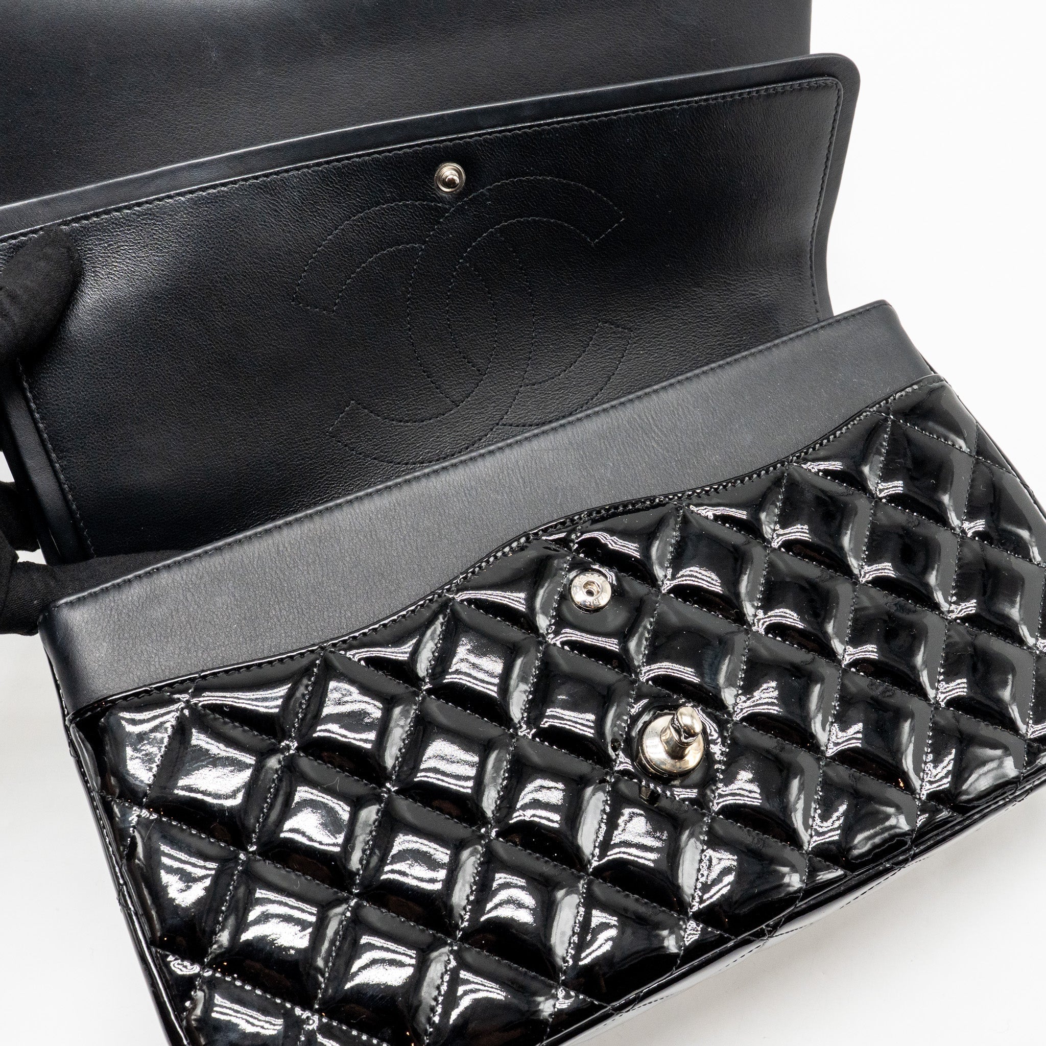 chanel-jumbo-classic-double-flap-bag-patent-black-shw-2