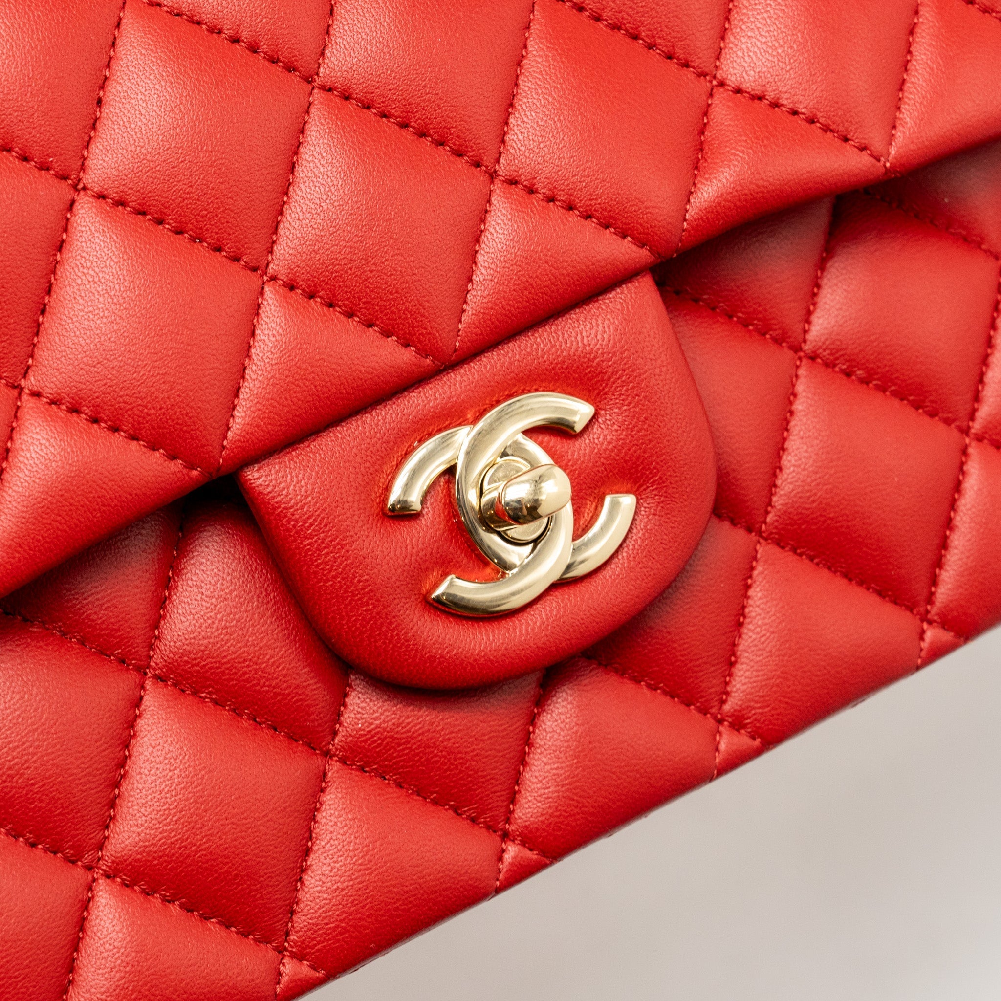 chanel-medium-classic-double-flap-bag-lambskin-red-lghw