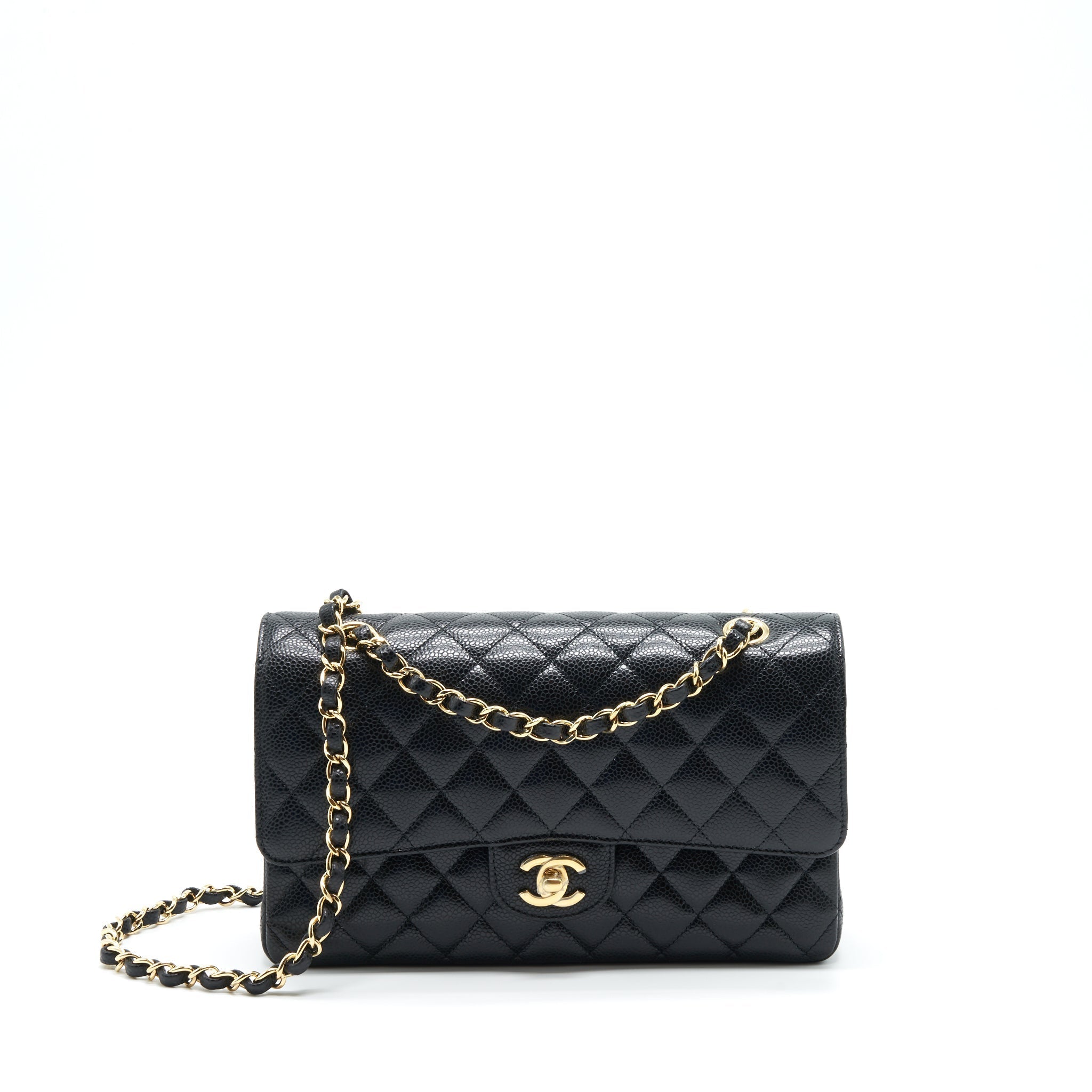chanel-medium-classic-double-flap-bag-caviar-black-ghw-microchip