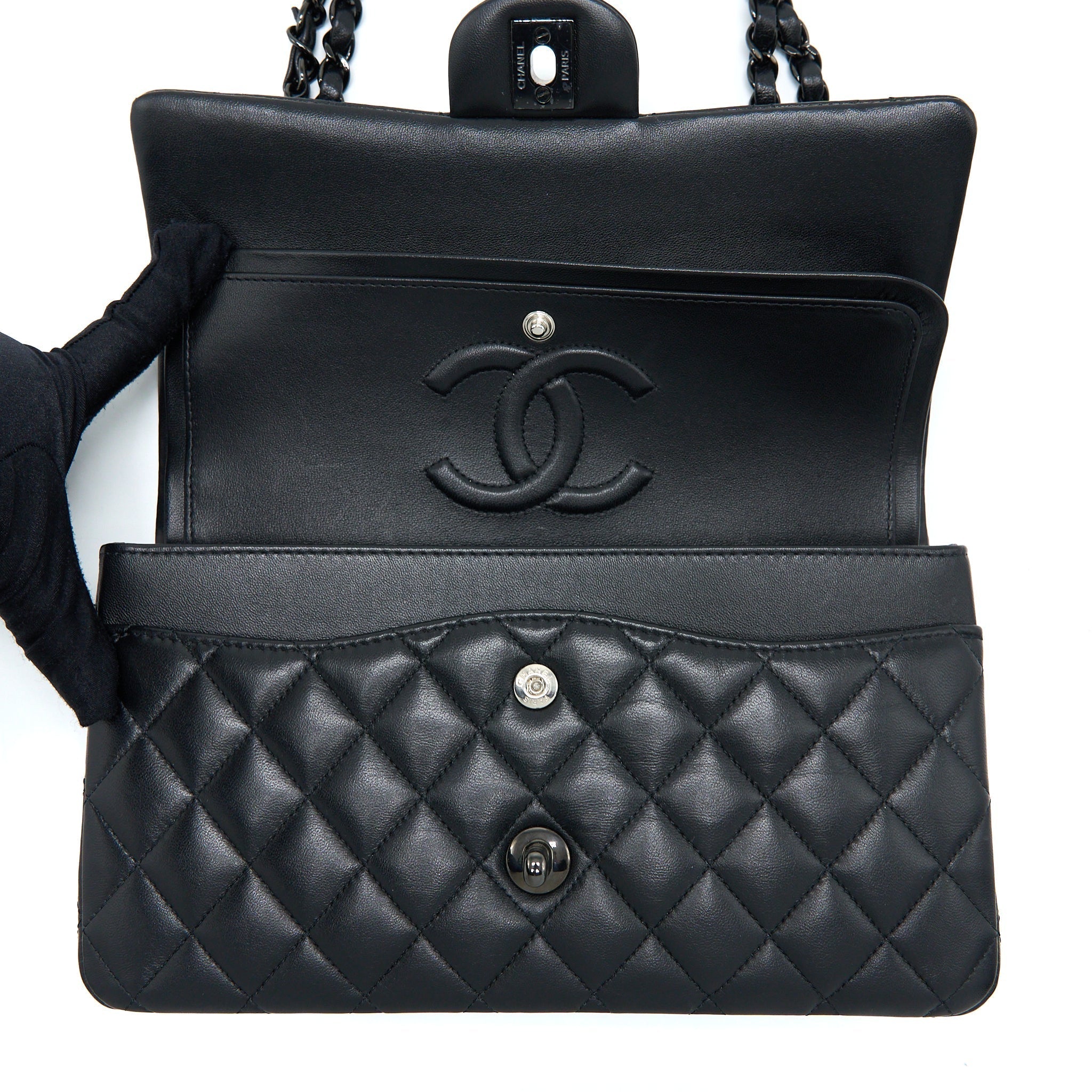 chanel-medium-classic-double-flap-bag-lambskin-so-black-microchip