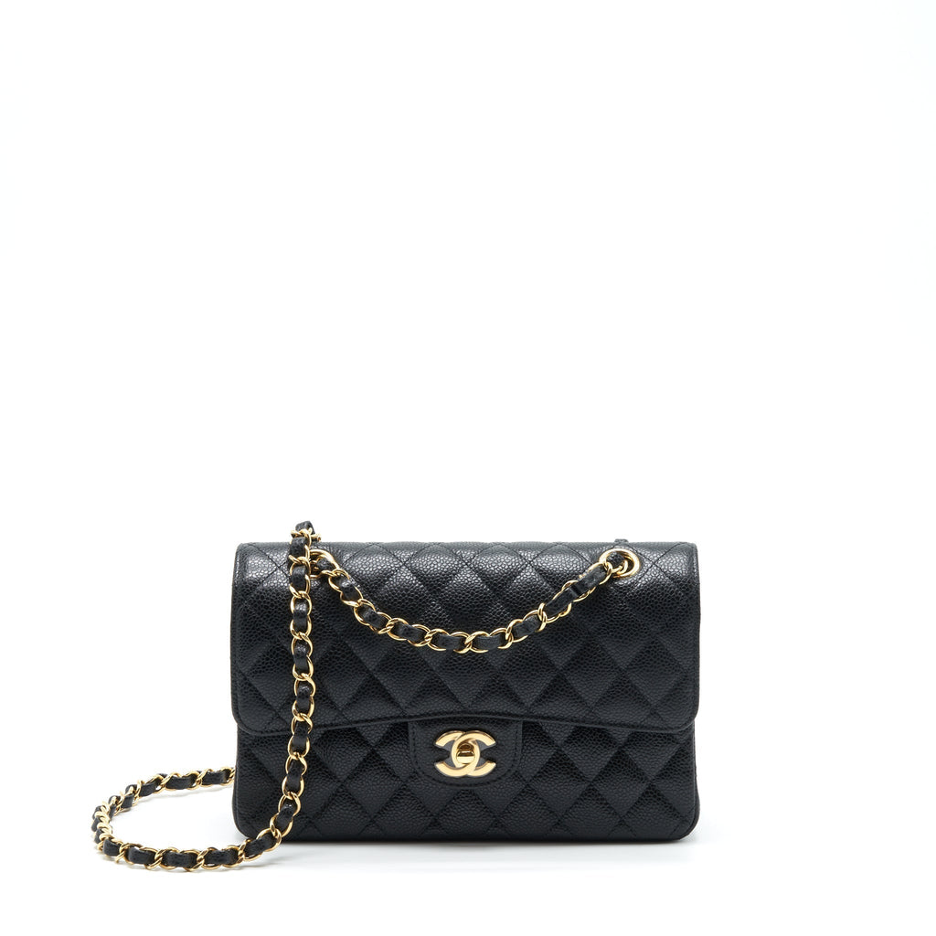 chanel-small-classic-double-flap-bag-caviar-black-lghw-microchip