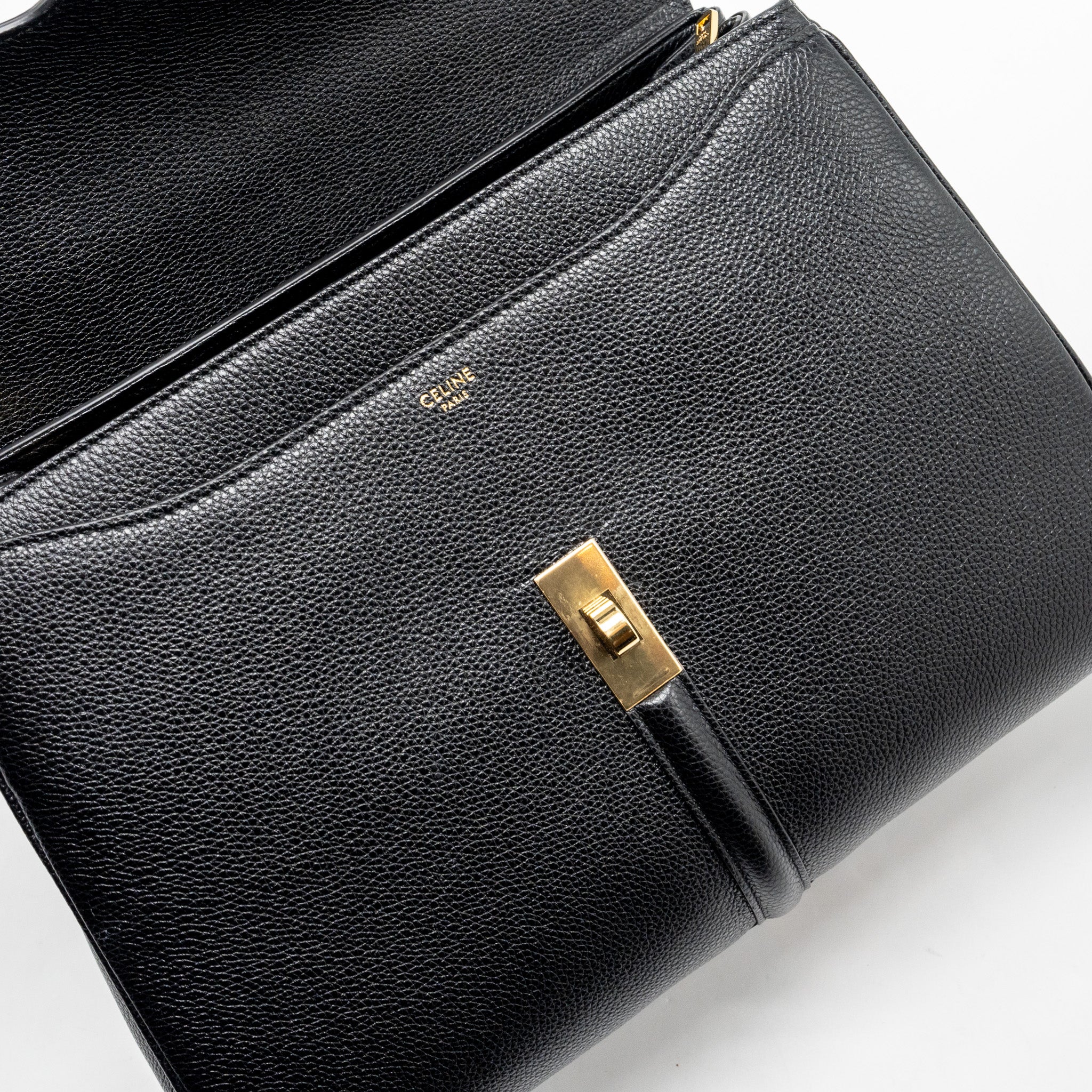 celine-16-bag-grained-calfskin-black-ghw-1