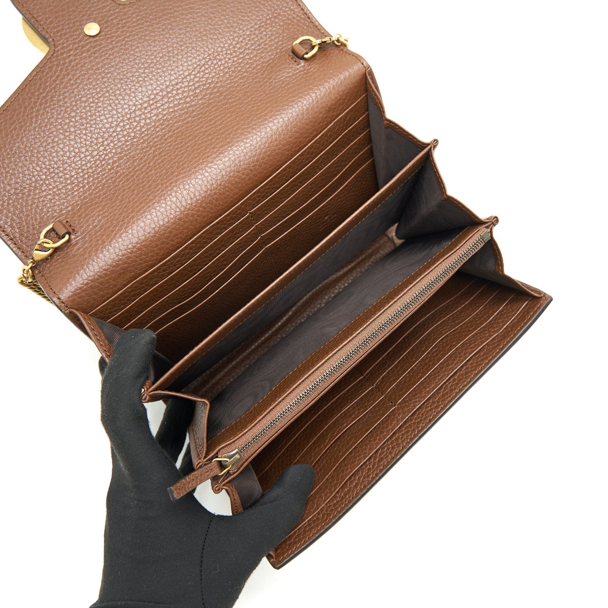 gucci-gg-marmont-chain-wallets-brown