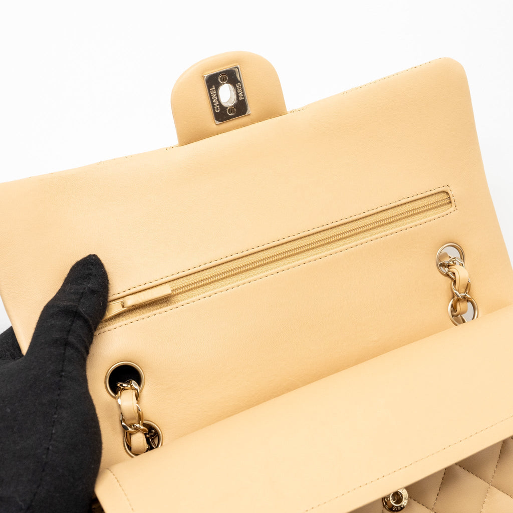chanel-medium-classic-double-flap-bag-lambskin-beige-lghw-microchip