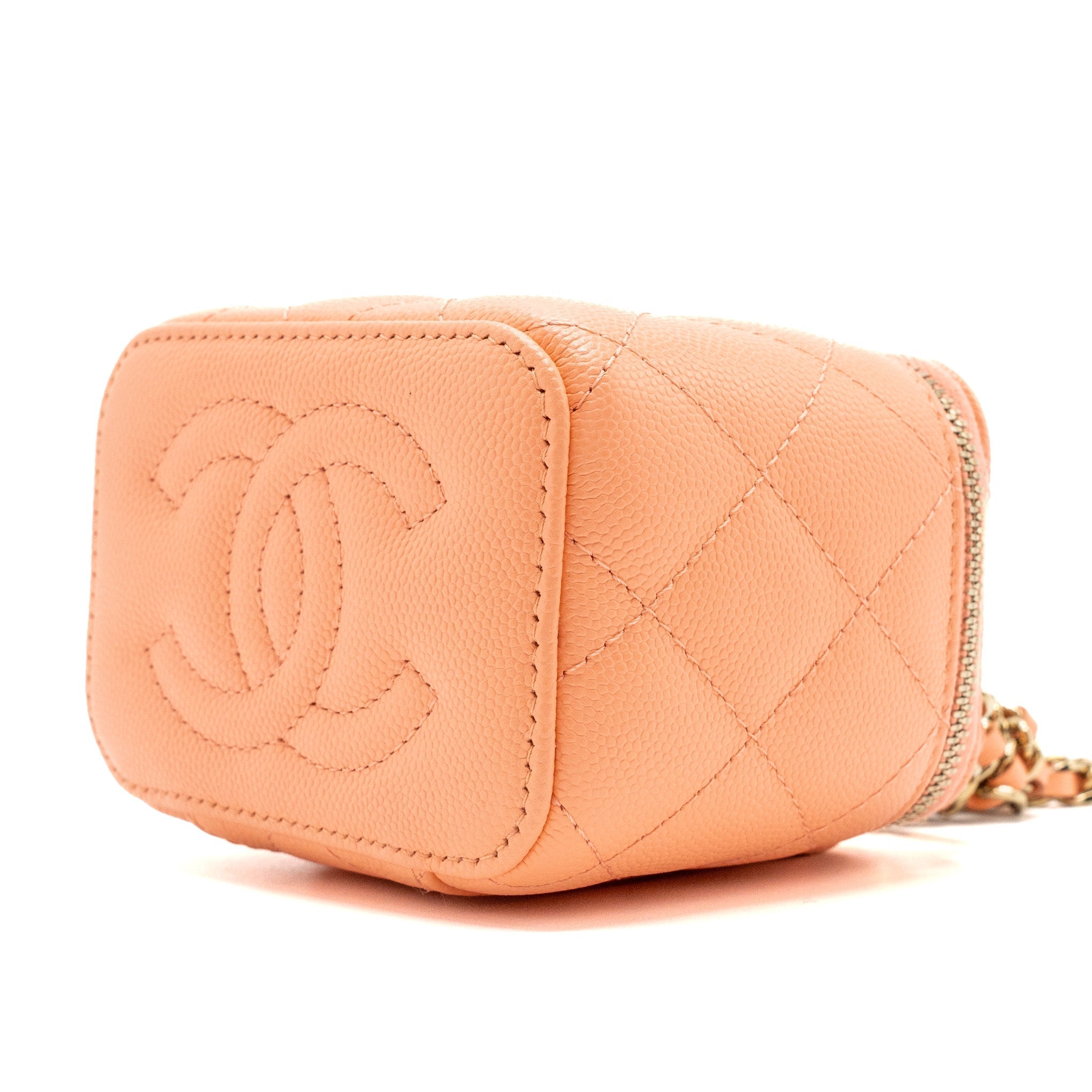 chanel-mini-vanity-with-chains-caviar-orange-pink-lghwmicrochip