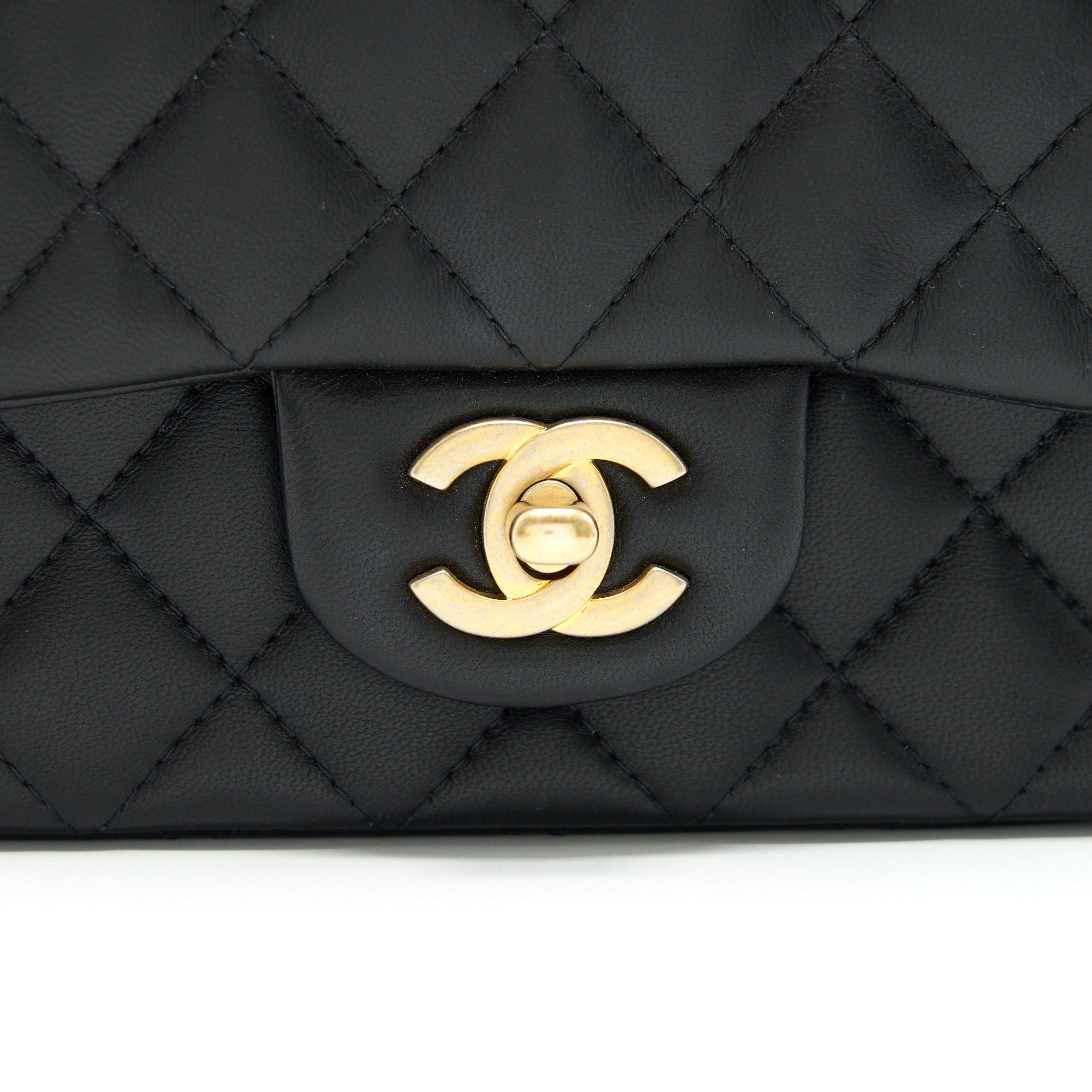 chanel-mini-square-black-lambskin-ghw