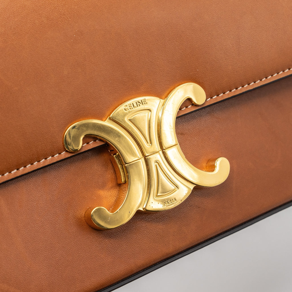 celine-triomphe-shoulder-bag-natural-calfskin-tan-ghw