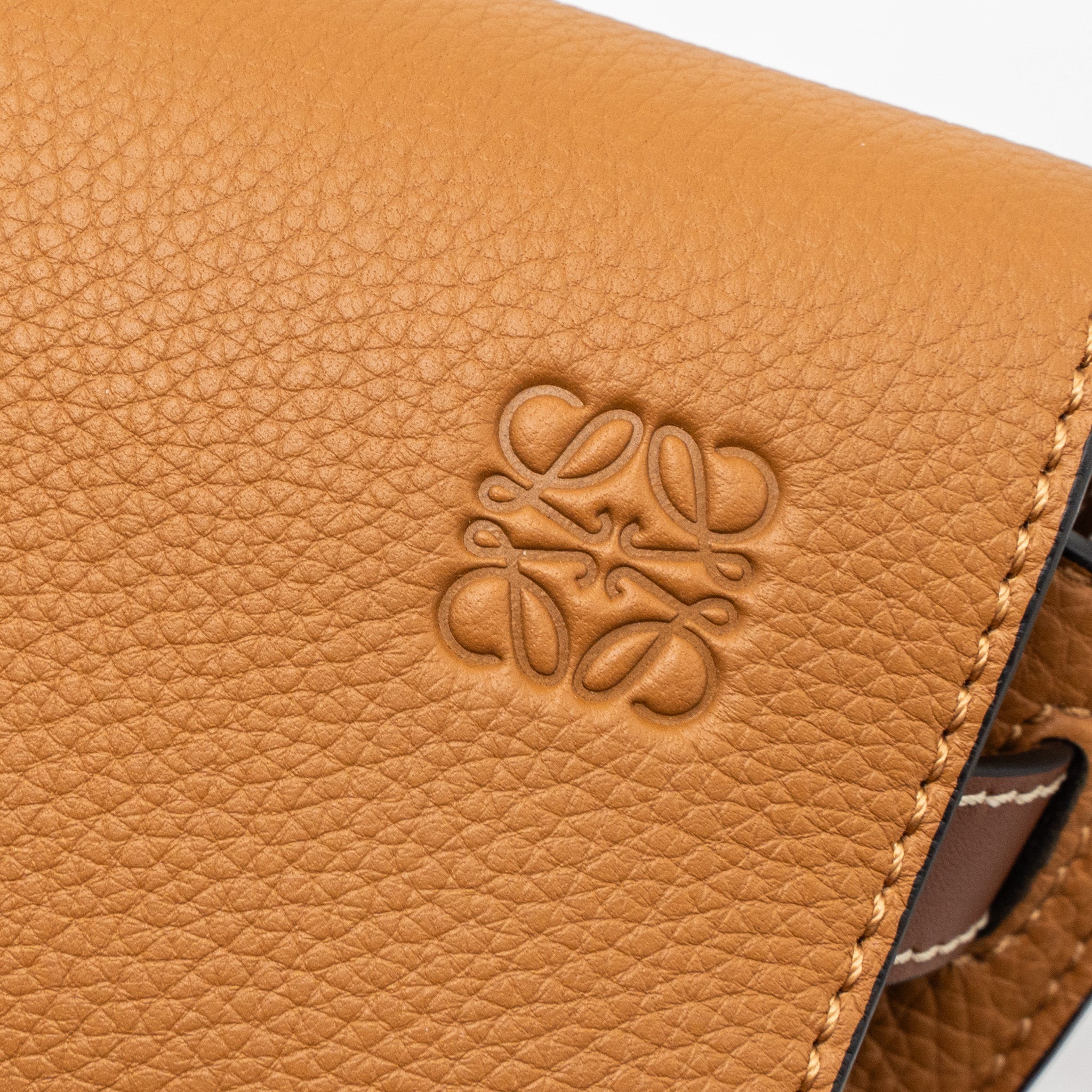 loewe-mini-gate-grained-calfskin-brown-ghw