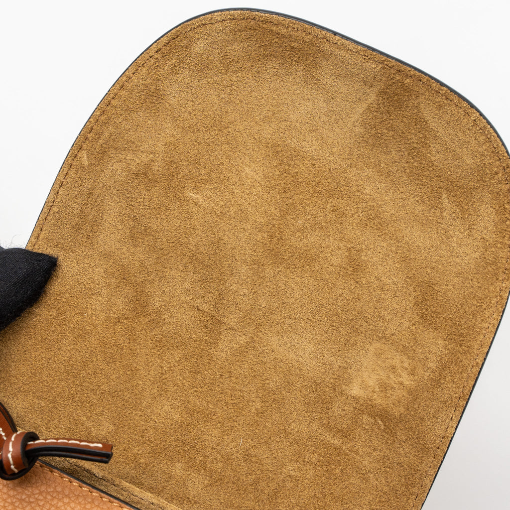 loewe-mini-gate-grained-calfskin-brown-ghw