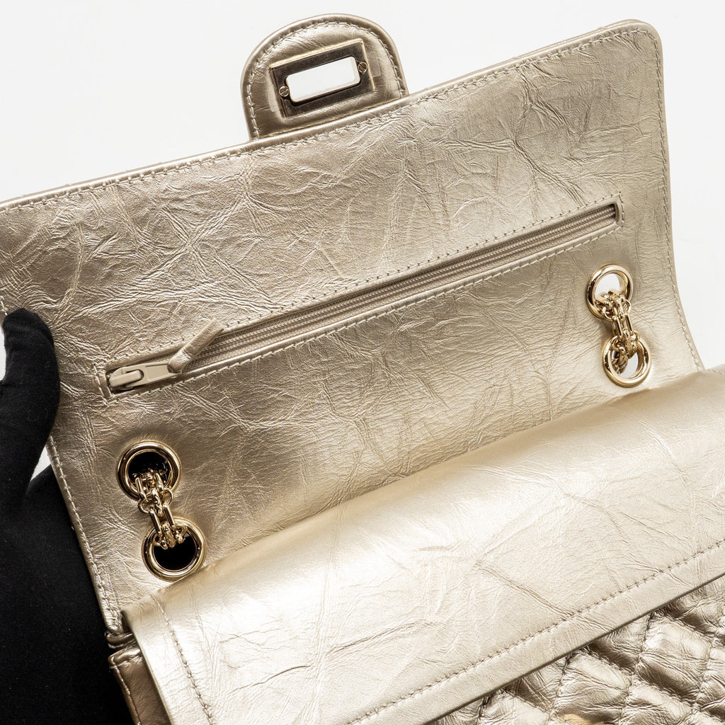 chanel-small-2-55-reissue-double-flap-bag-aged-calfskin-metallic-light-gold-with-lghw
