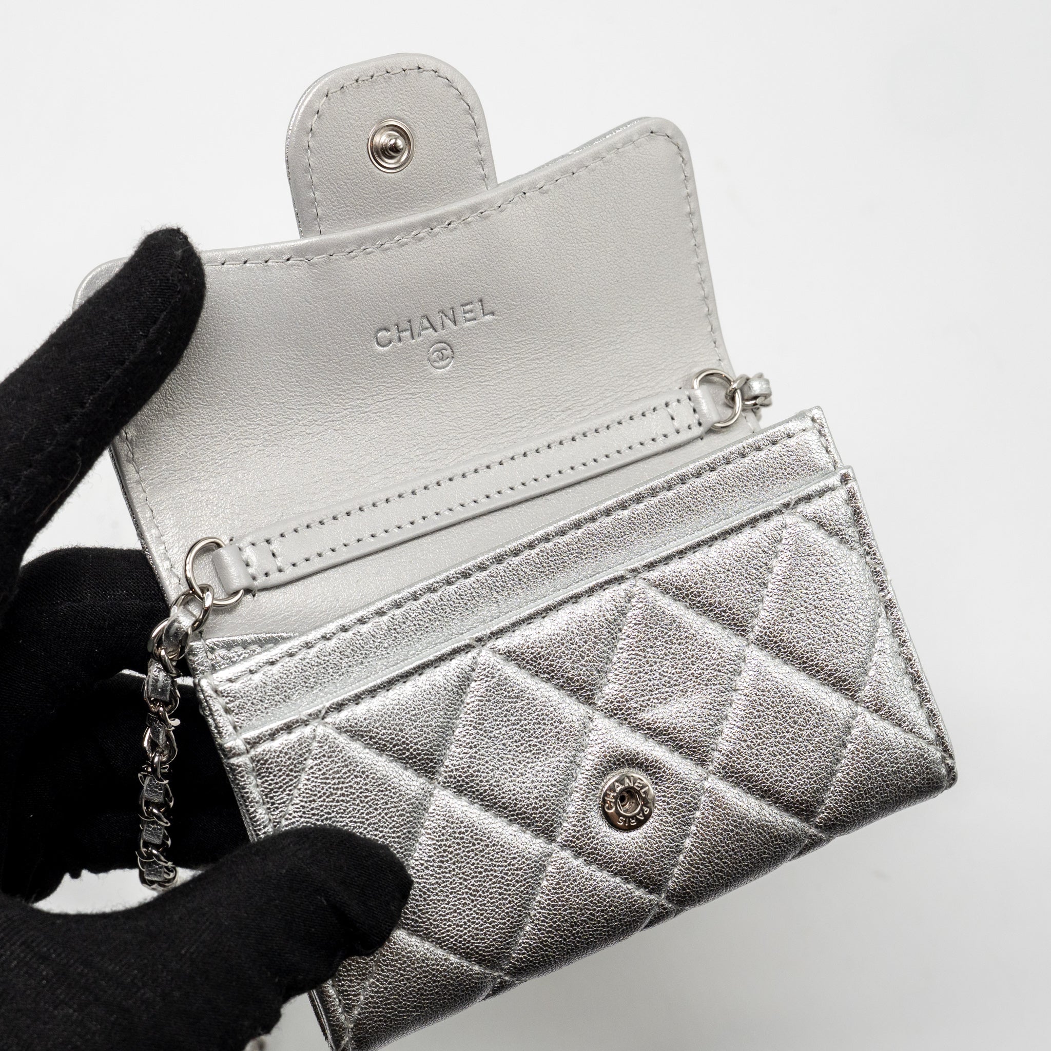 chanel-mini-flap-belt-bag-lambskin-silver-shw