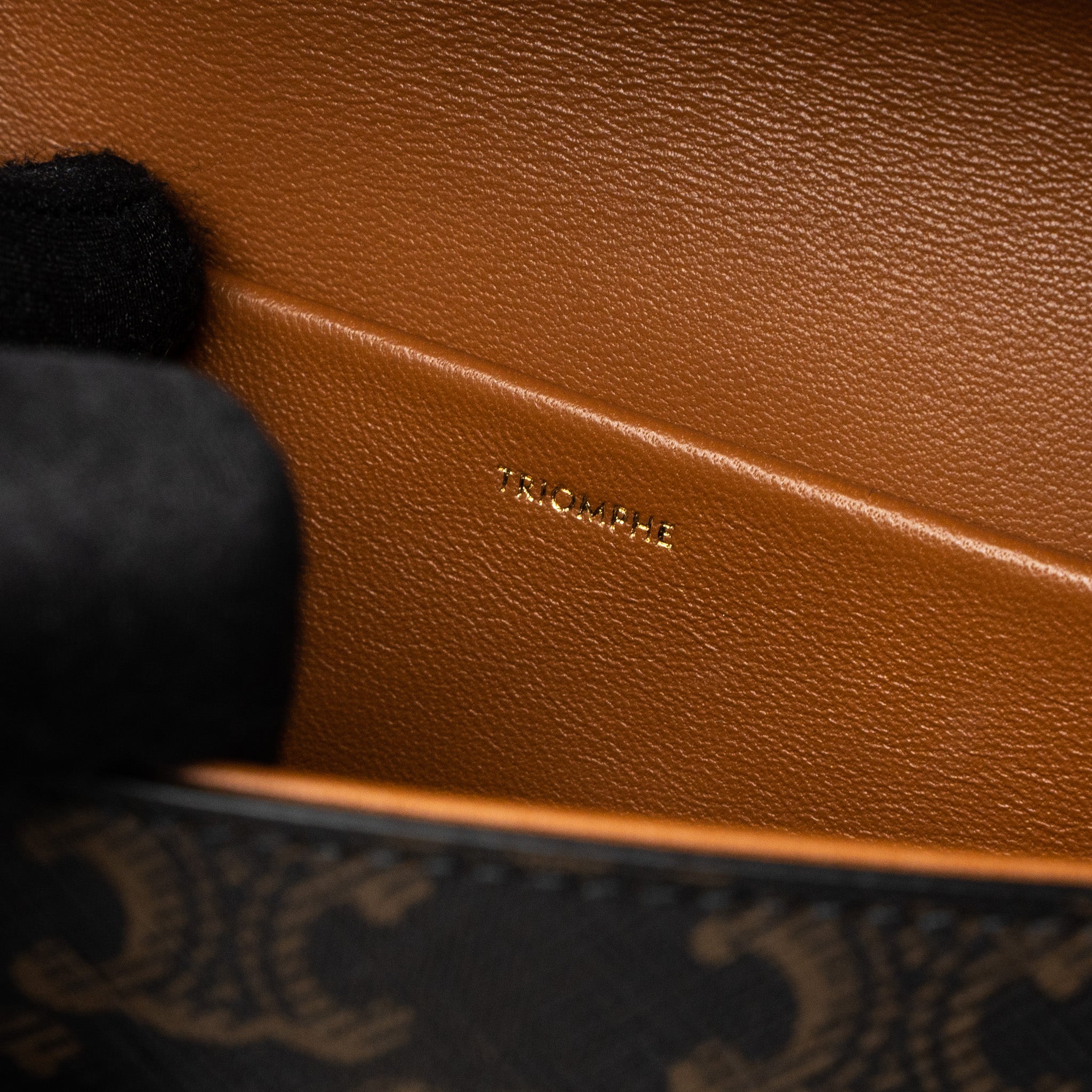 celine-triomphe-shoudler-bag-triomphe-canvas-calfskin-tan-ghw