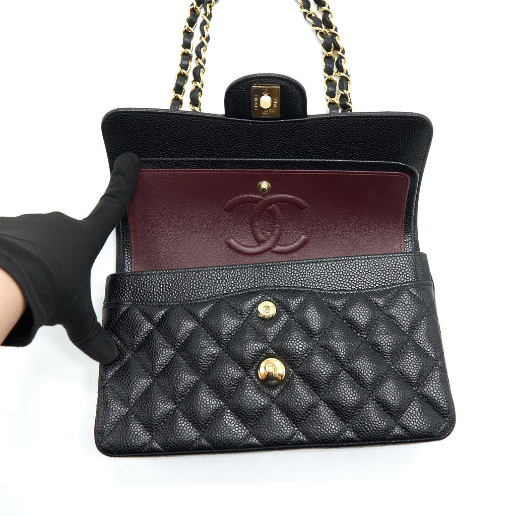 chanel-small-classic-double-flap-bag-caviar-black-lghw-microchip