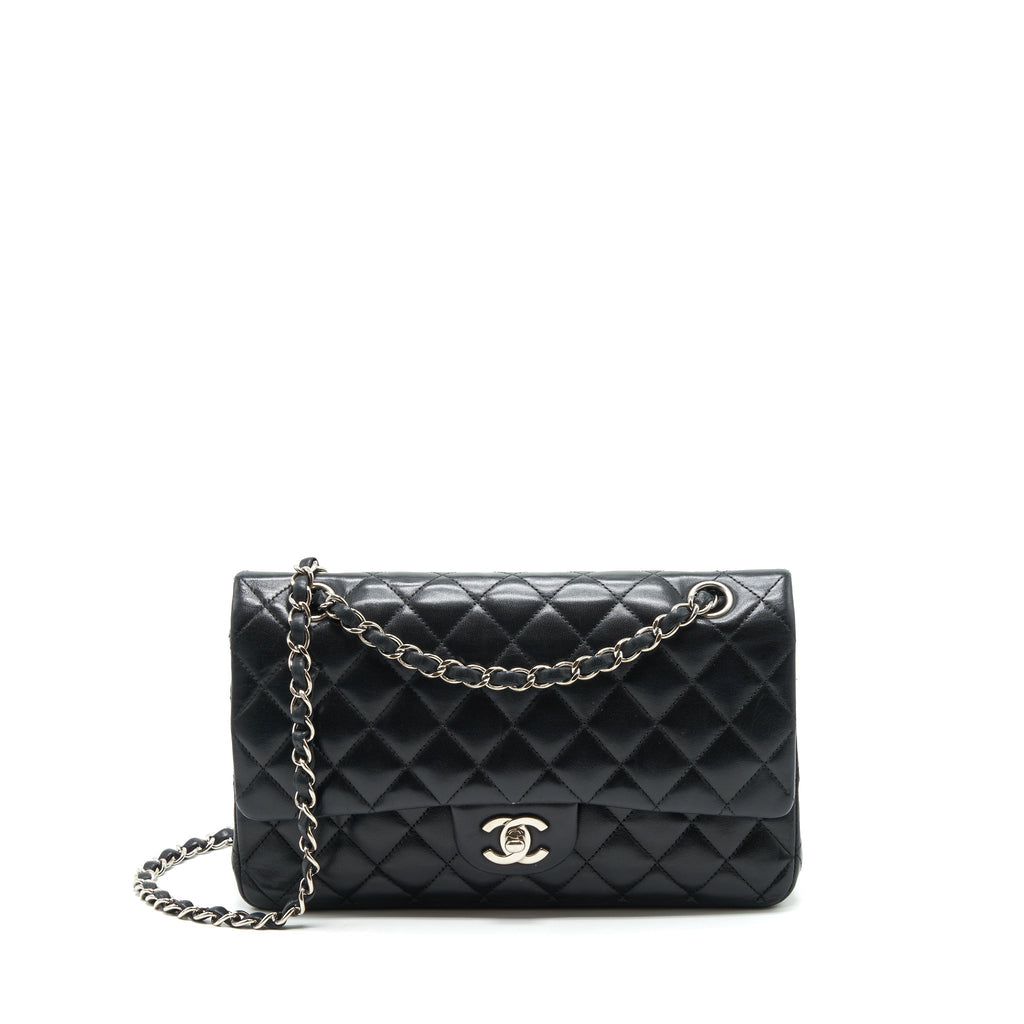 chanel-medium-classic-flap-bag-lambskin-black-shw