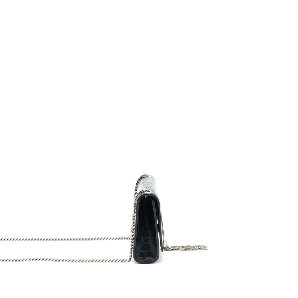 saint-laurent-kate-tassel-croc-embossed-calfskin-black-shw