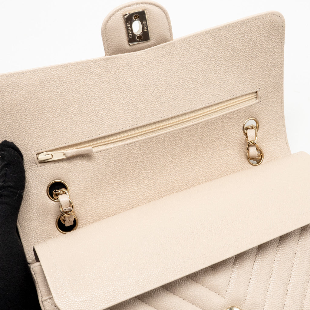 chanel-medium-classic-double-flap-bag-chevron-caviar-light-beige-lghw