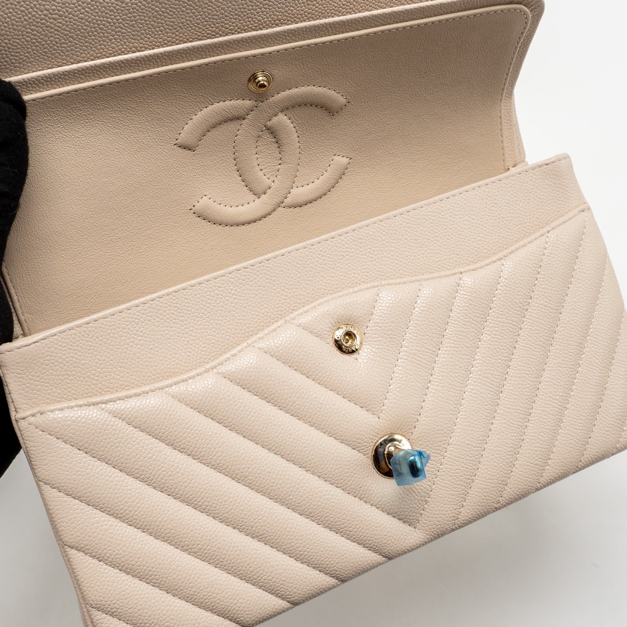 chanel-medium-classic-double-flap-bag-chevron-caviar-light-beige-lghw