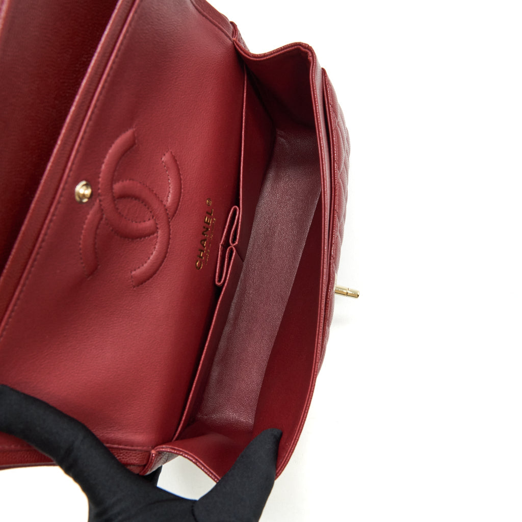 chanel-medium-classic-double-flap-bag-caviar-dark-red-lghw