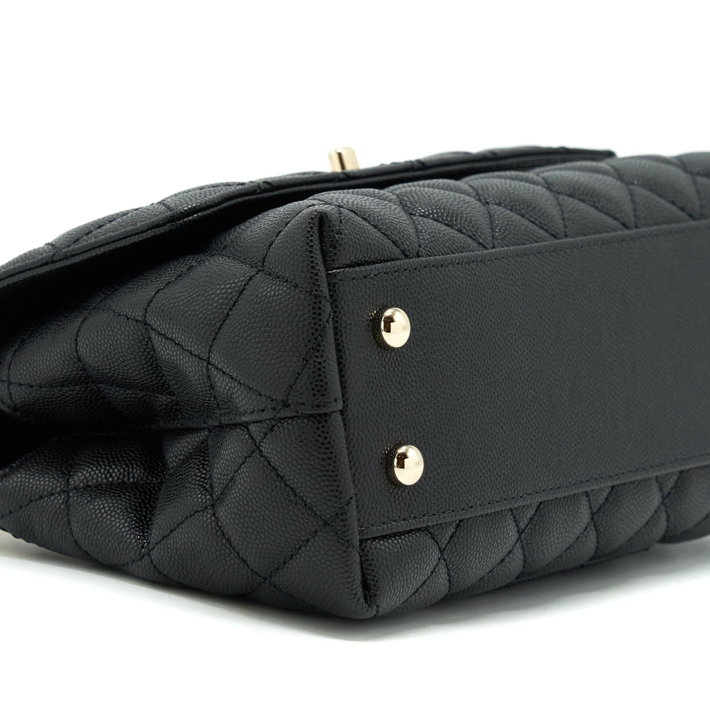 chanel-small-coco-handle-caviar-black-lghw-with-red-embossed-handle