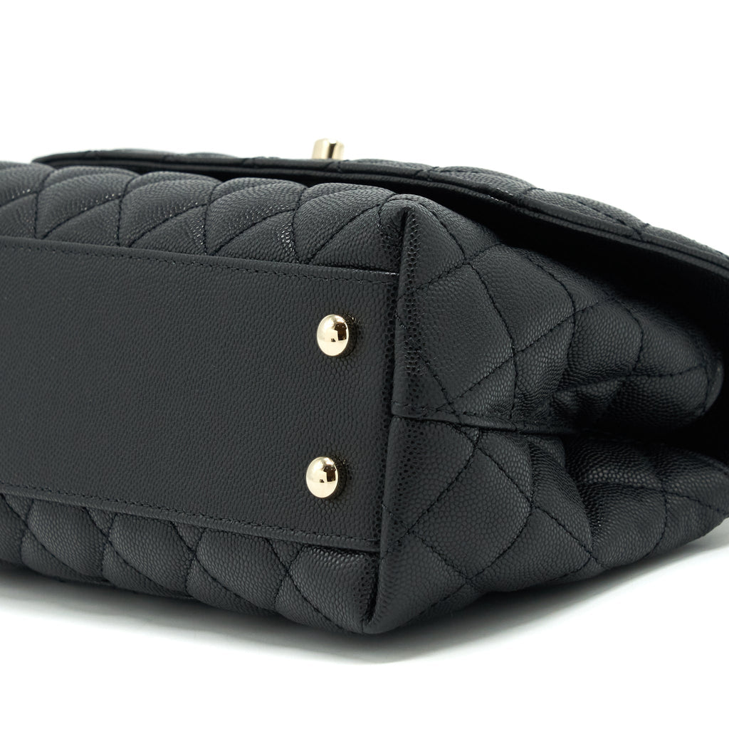 chanel-small-coco-handle-caviar-black-lghw-with-red-embossed-handle