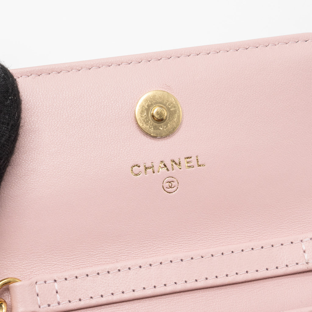 chanel-mini-flap-card-holder-with-chain-limited-edition-lambskin-light-pink-ghw-microchip