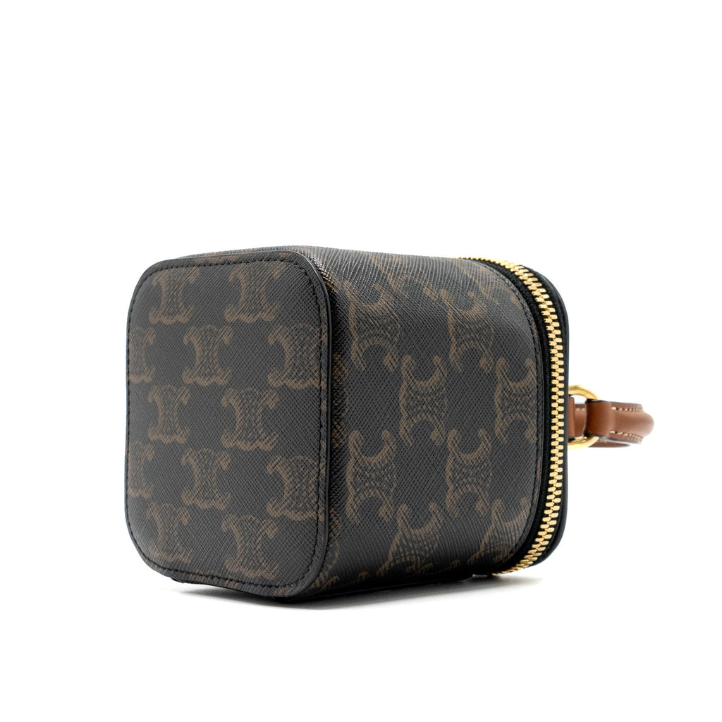 celine-mini-vanity-case-triomphe-canvas-calfskin-tan-ghw