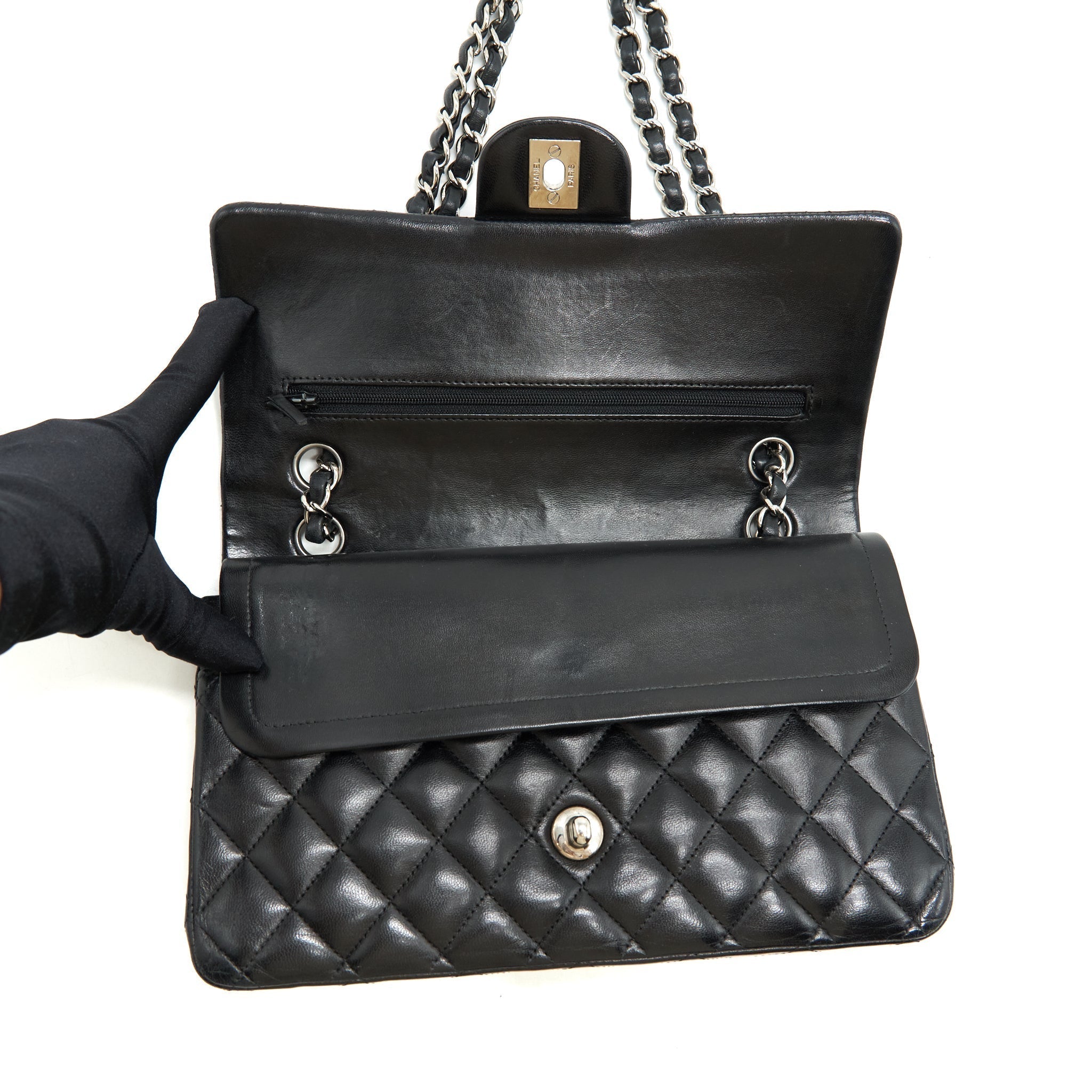 chanel-medium-classic-flap-bag-lambskin-black-shw