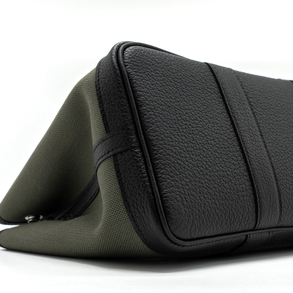 hermes-garden-party-30-toile-militaire-negonda-vert-de-gris-black-shw-stamp-u