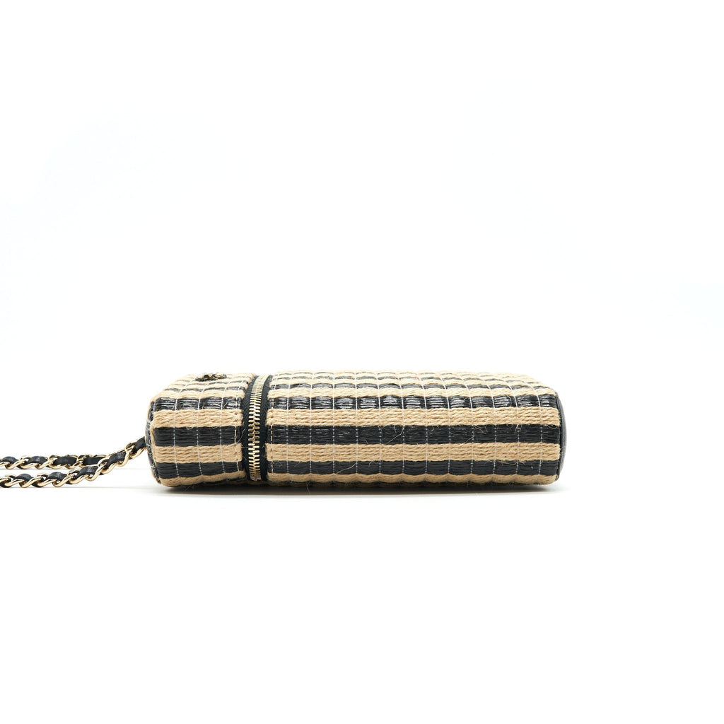 chanel-vanity-phone-holder-with-chain-black-beige-ghw