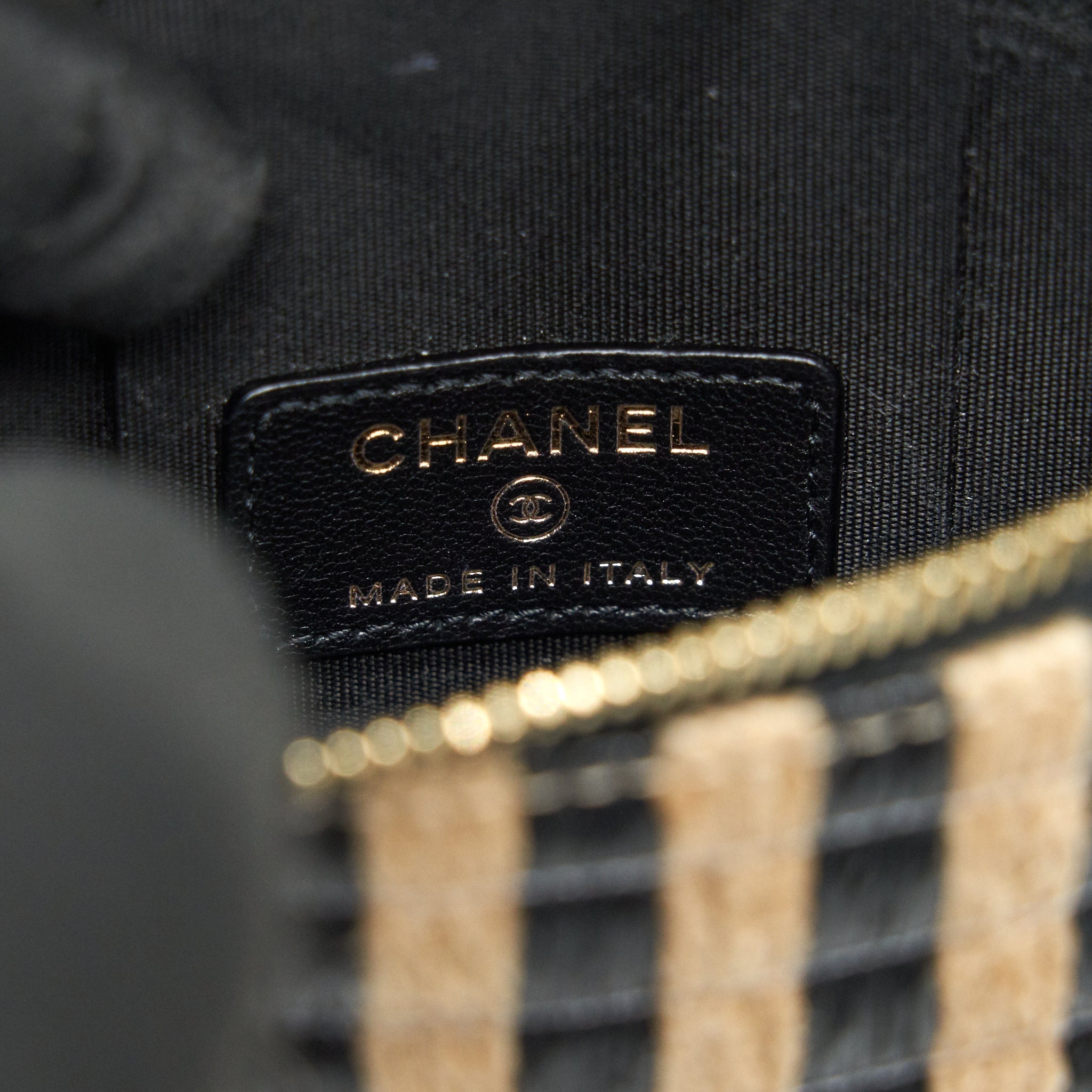 chanel-vanity-phone-holder-with-chain-black-beige-ghw