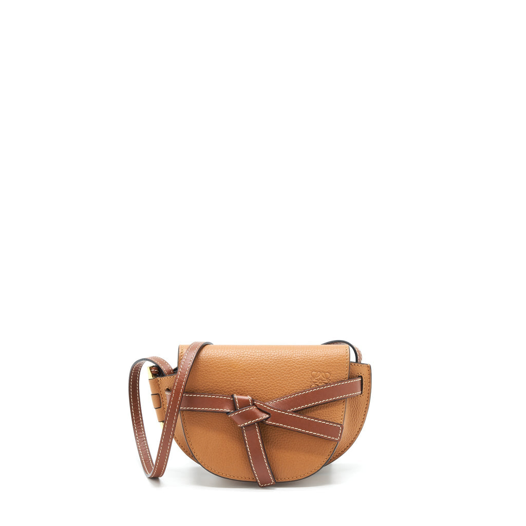 loewe-mini-gate-bag-grain-calfskin-tan-ghw