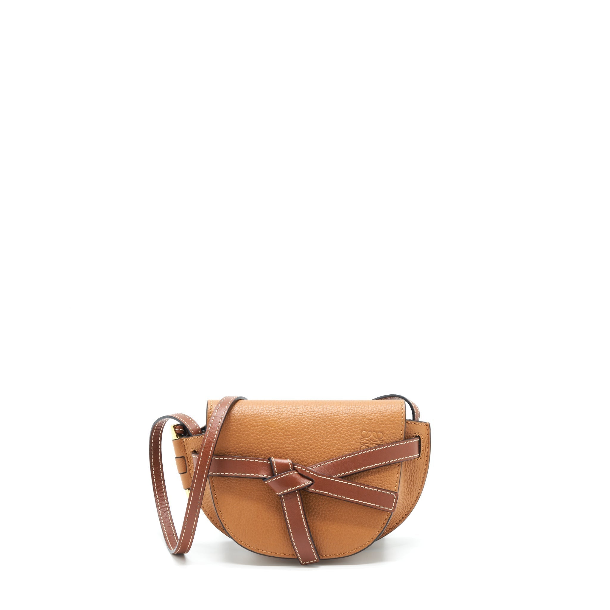 loewe-mini-gate-bag-grain-calfskin-tan-ghw
