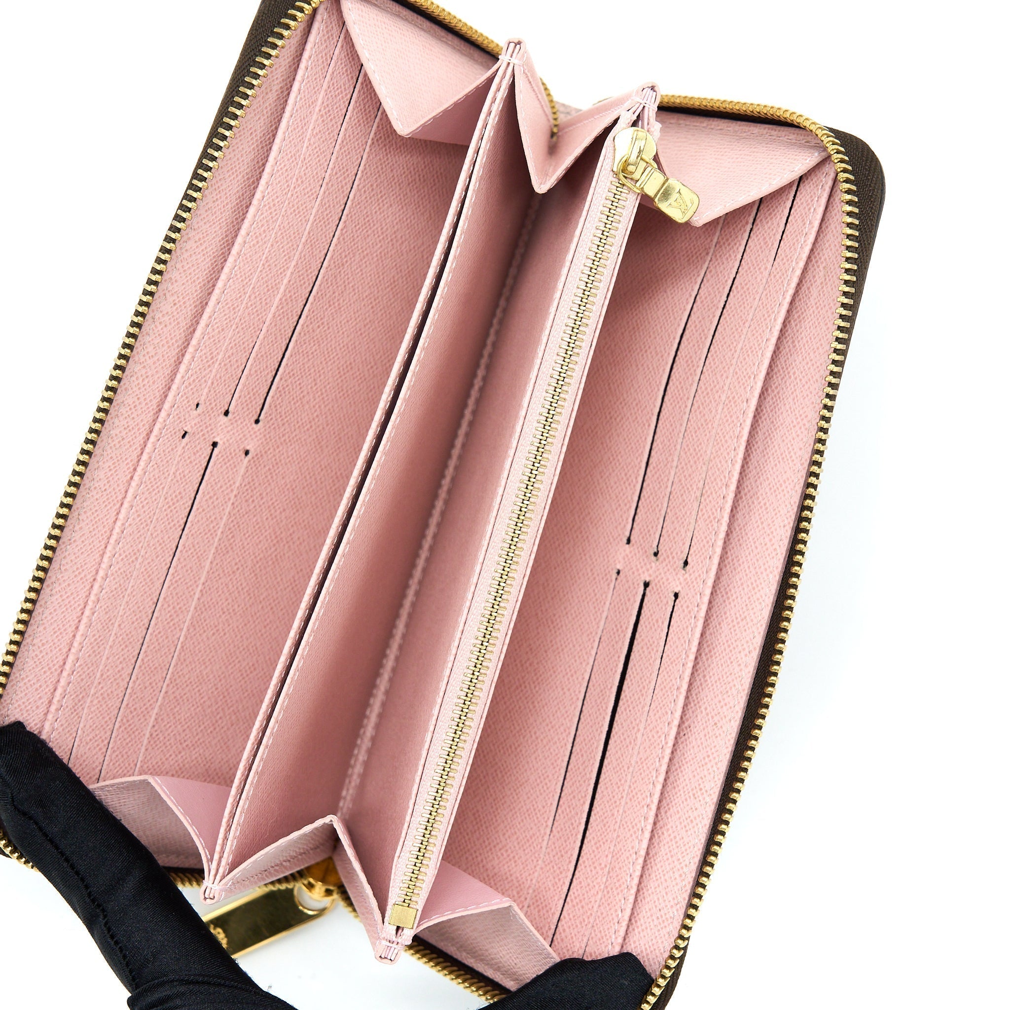 louis-vuitton-zippy-wallet-damier-ebene-canvas-rose-ballerine-ghw