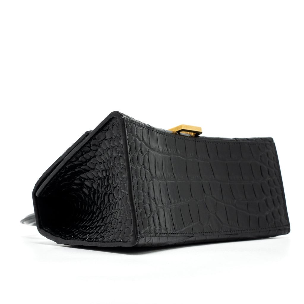 balenciaga-hourglass-small-handbag-croc-embossed-calfskin-black-ghw