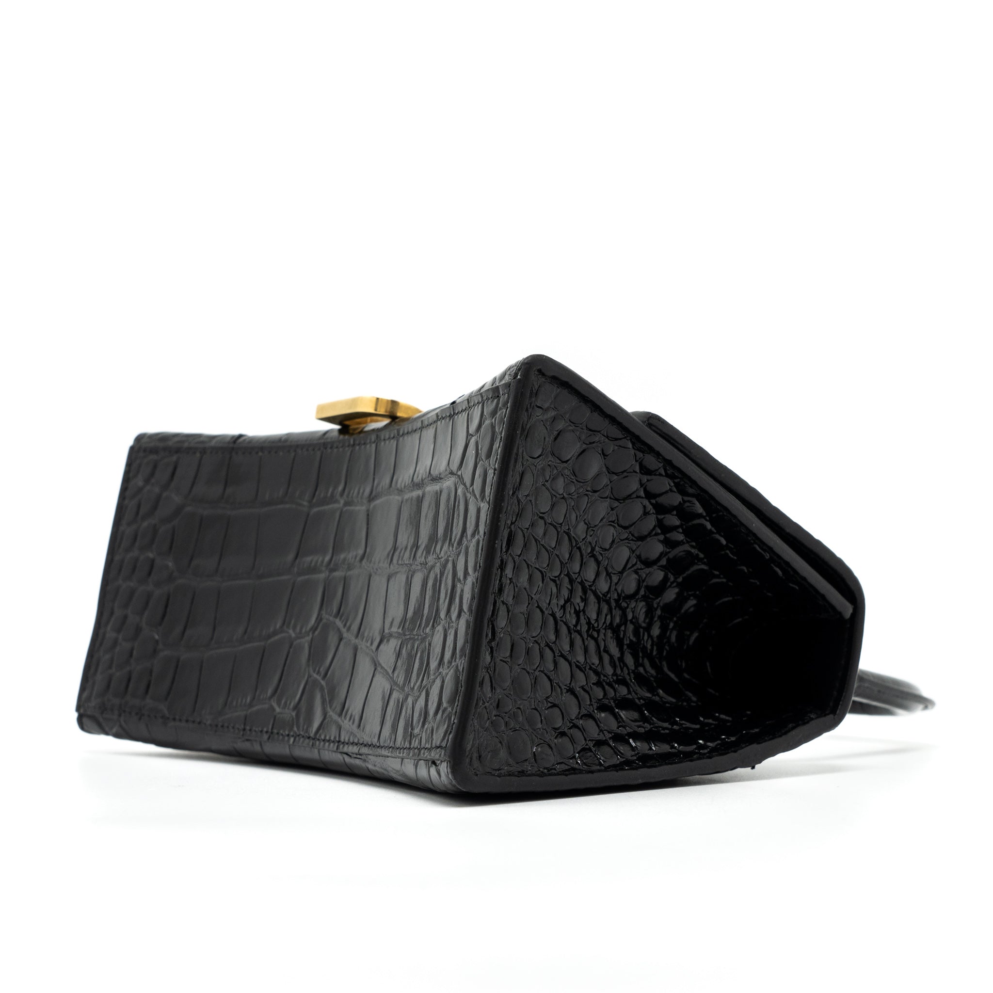 balenciaga-hourglass-small-handbag-croc-embossed-calfskin-black-ghw