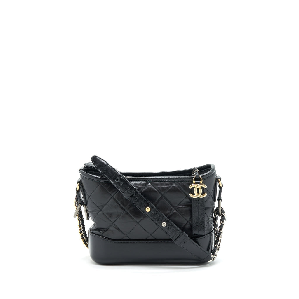 chanel-small-gabrielle-hobo-bag-calfskin-black-with-gold-and-silver-hardware