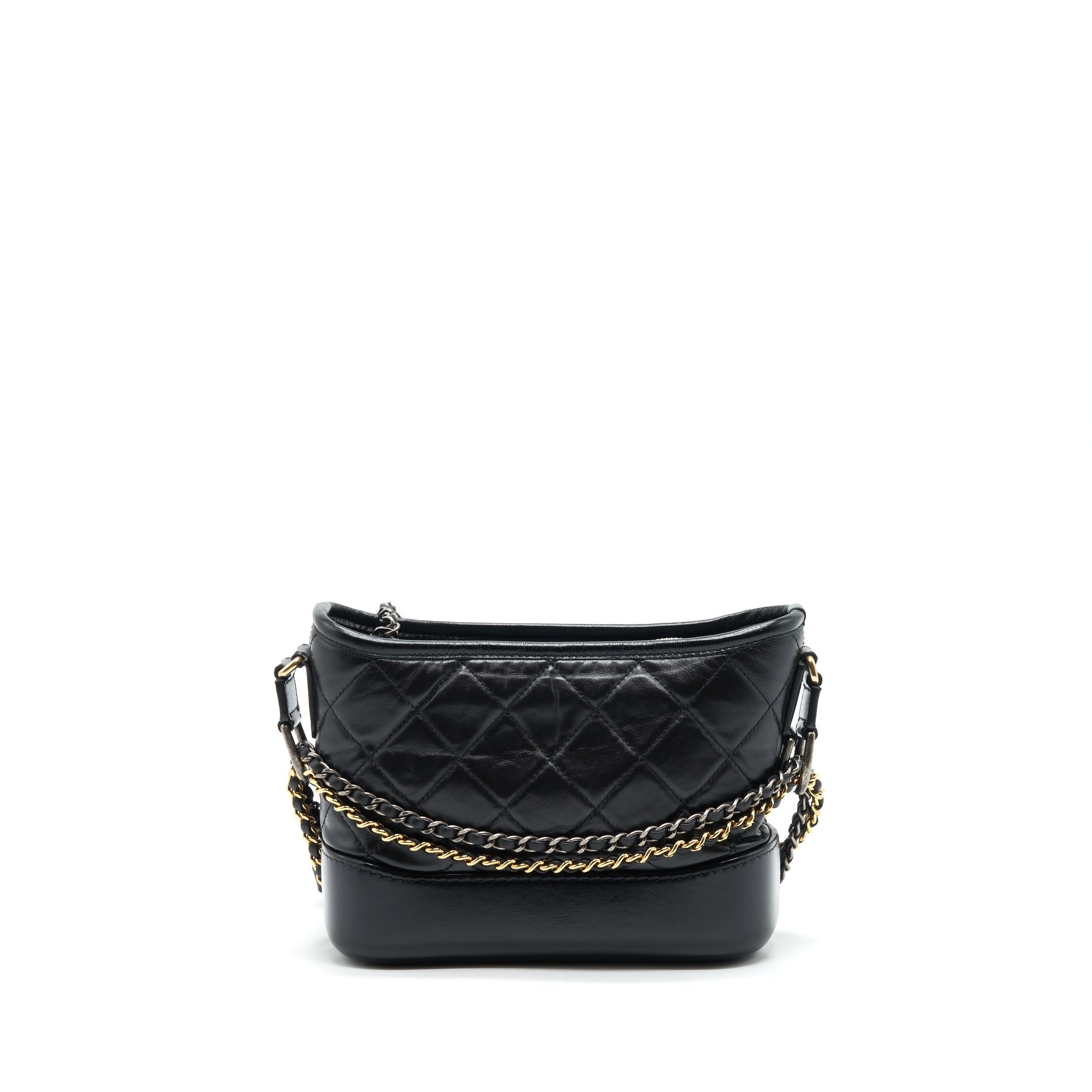 chanel-small-gabrielle-hobo-bag-calfskin-black-with-gold-and-silver-hardware