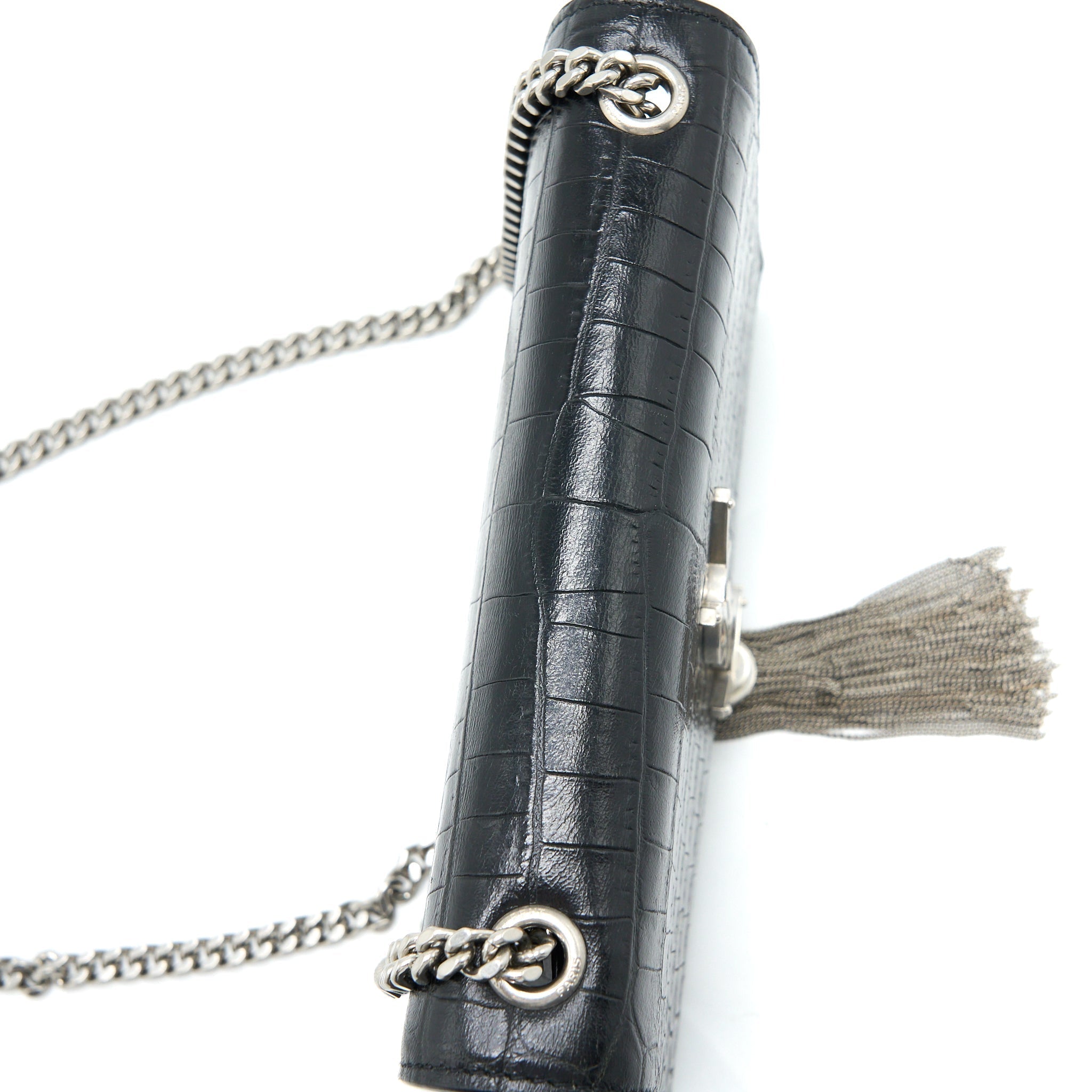 saint-laurent-kate-tassel-croc-embossed-calfskin-black-shw