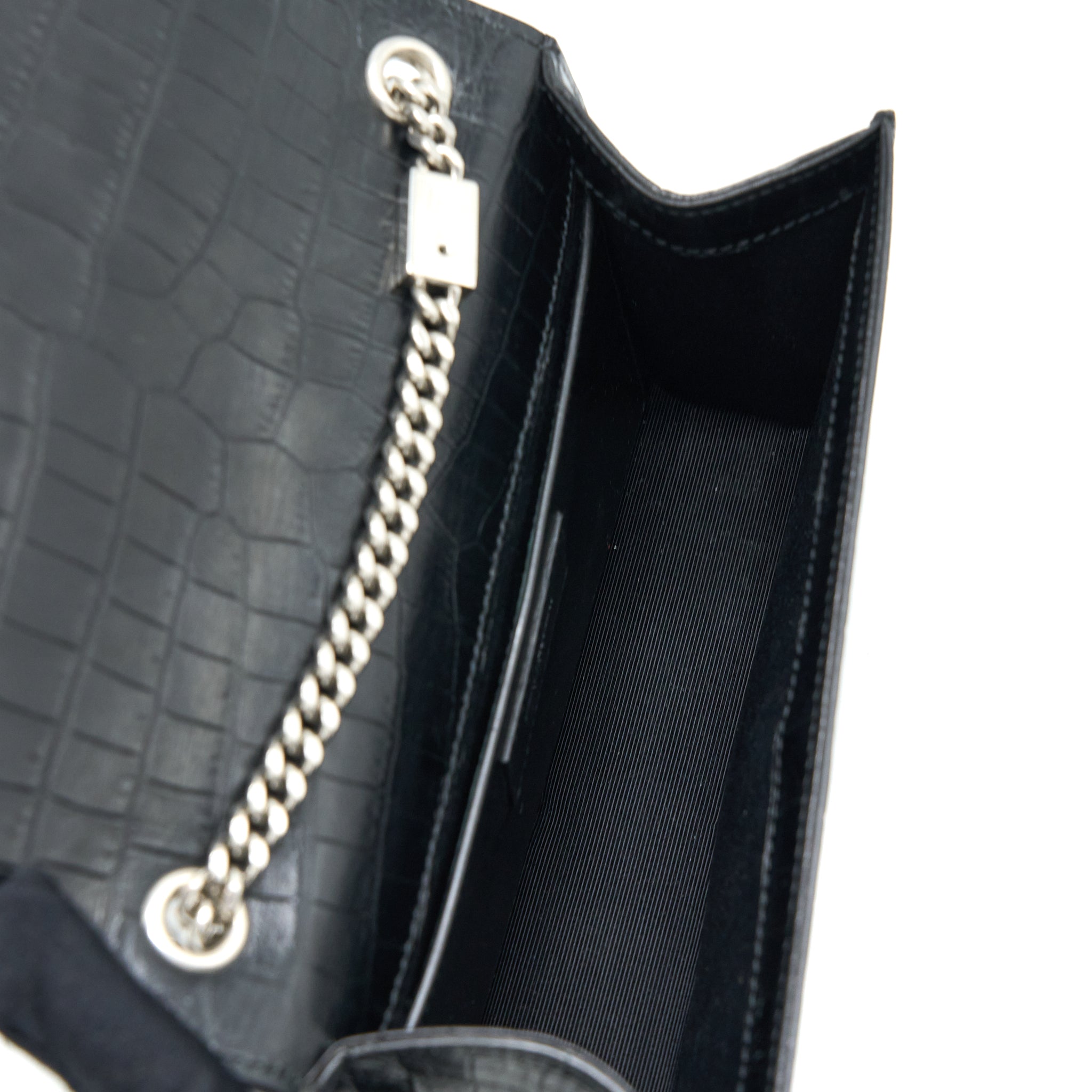 saint-laurent-kate-tassel-croc-embossed-calfskin-black-shw