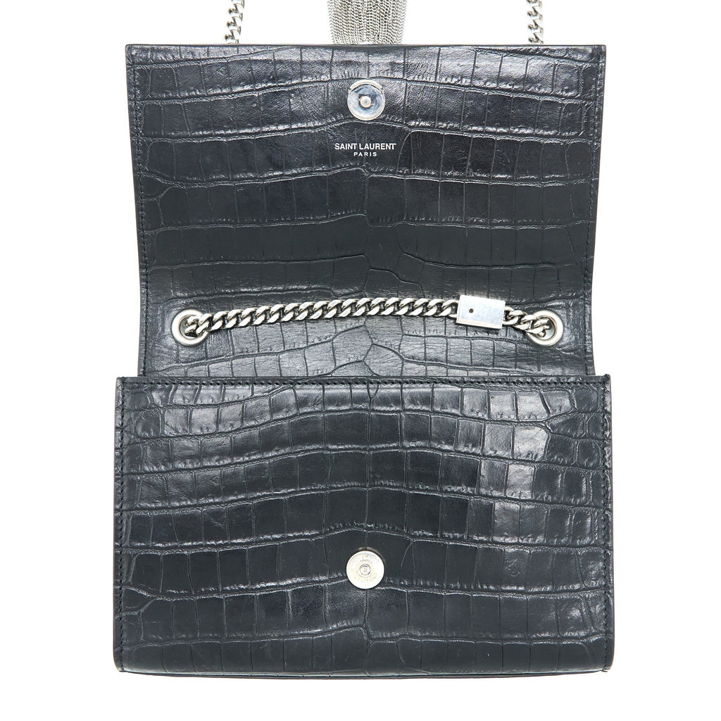 saint-laurent-kate-tassel-croc-embossed-calfskin-black-shw