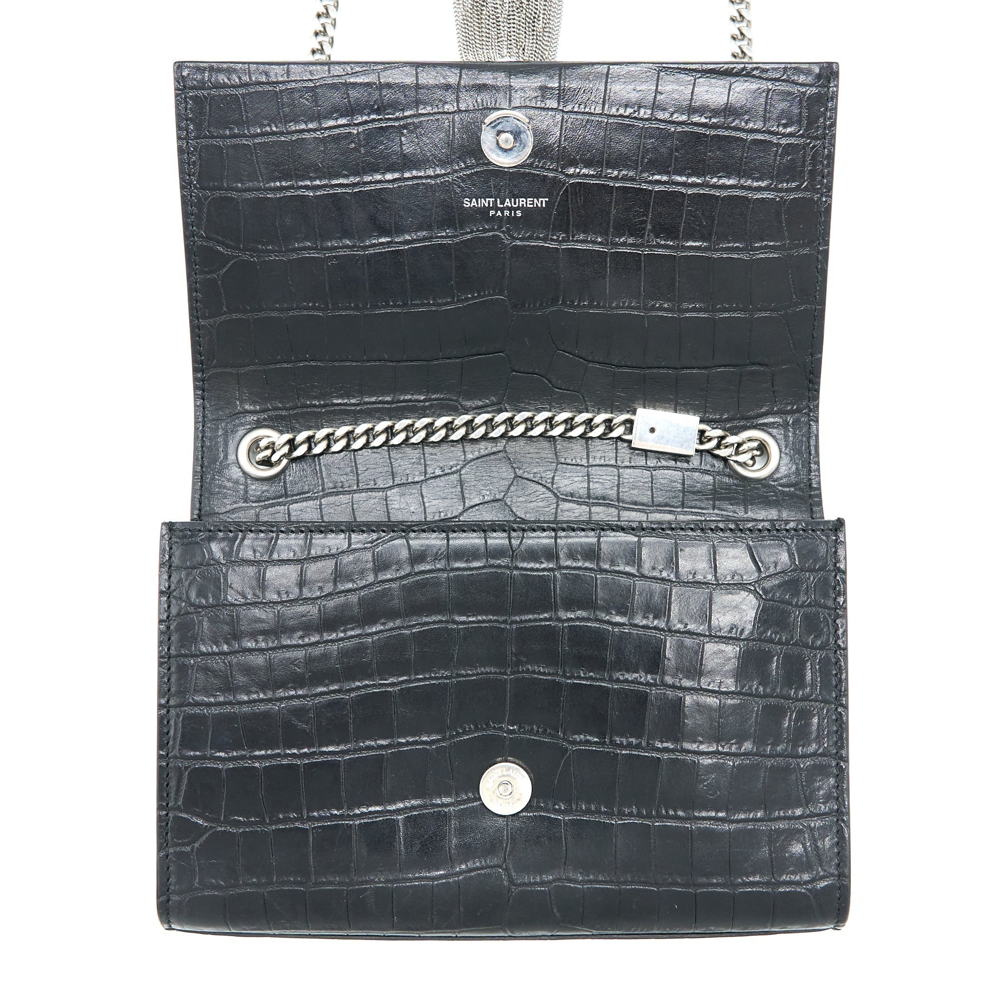 saint-laurent-kate-tassel-croc-embossed-calfskin-black-shw